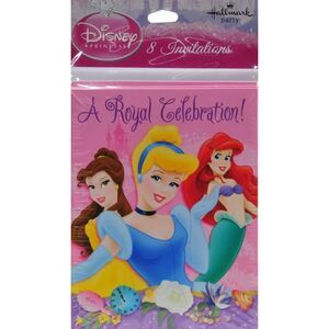 Disney Princess Dream 'A Royal Celebration!" Invitations (8ct in 1 pack) New